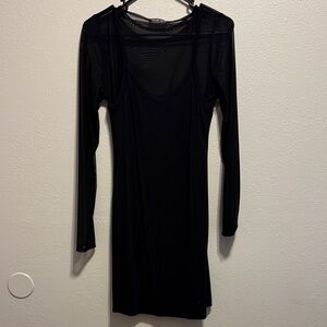 Chic Black Long Sleeve Dress